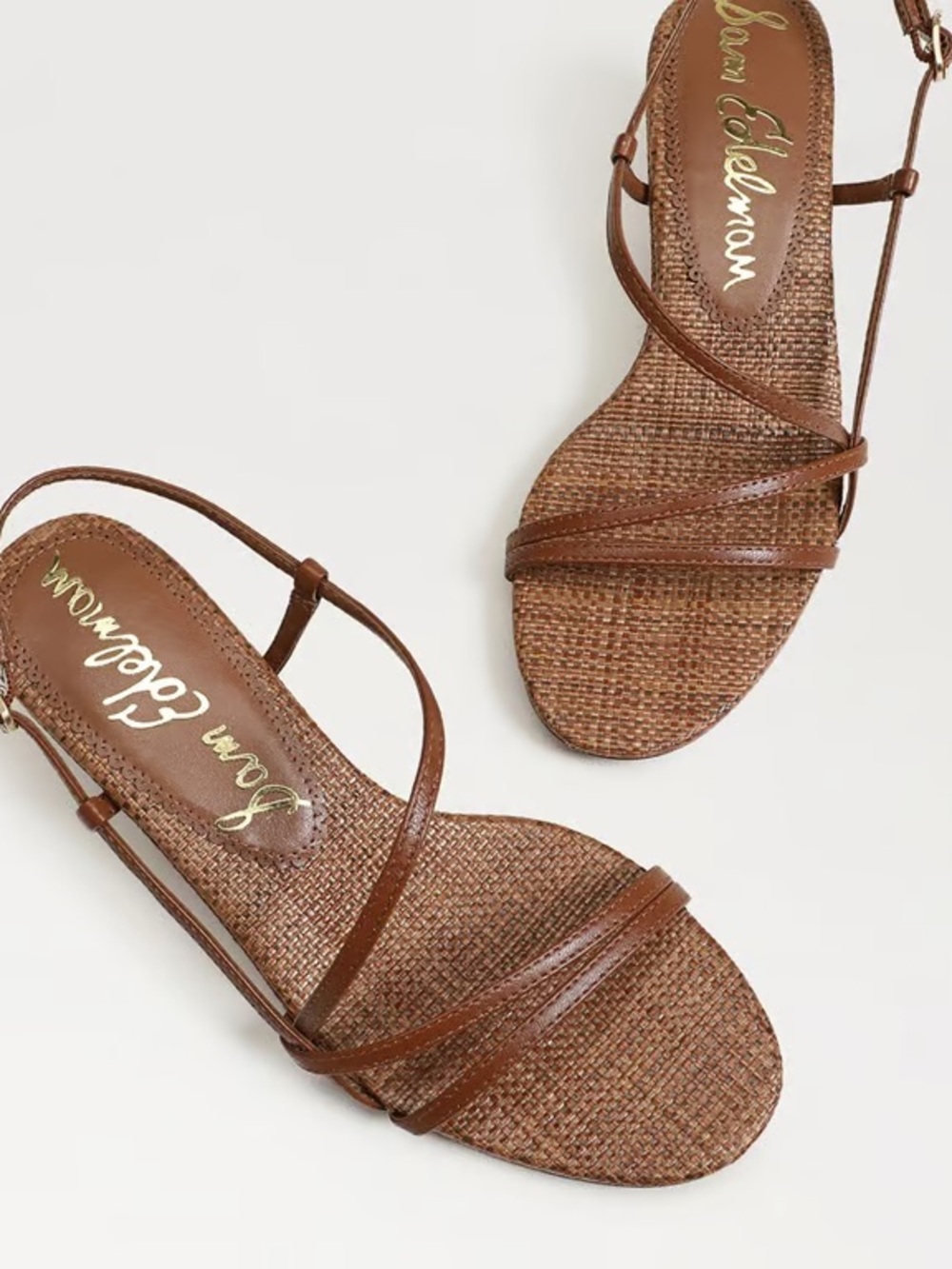 Sam Edelman Cora Leather Kitten Heel Sandals